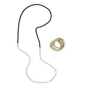 AVON pearlesque necklace & bracelet set